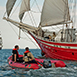 Schlank geschnittenes Segelschiff Schlank geschnittenes Segelschiff